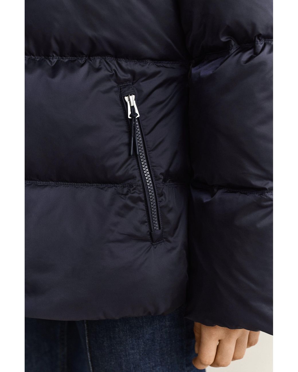 Gant Blue Mid Padded Jacket Evening