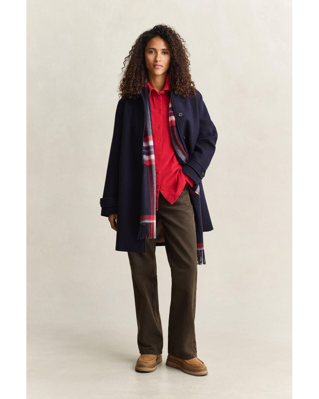 Gant Red Relaxed Corduroy Shirt Ruby