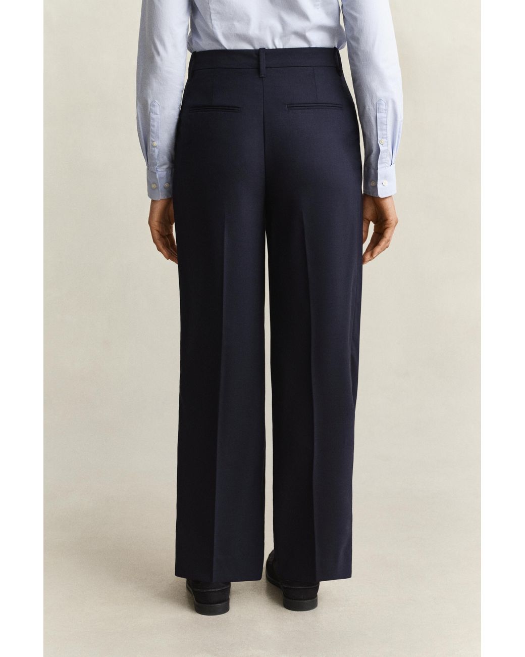 Gant Blue Tailored Wool Pants Evening