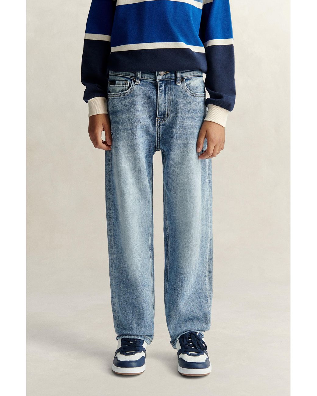 Gant Blue Teens Teen Boys Relaxed Fit Jeans for men