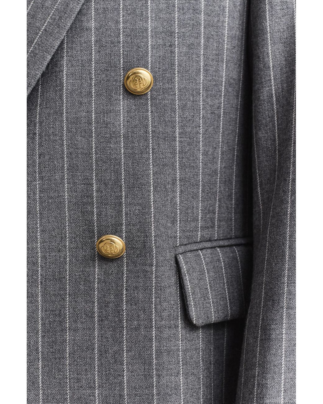 Gant Gray Pinstripe Club Blazer Charcoal Melange