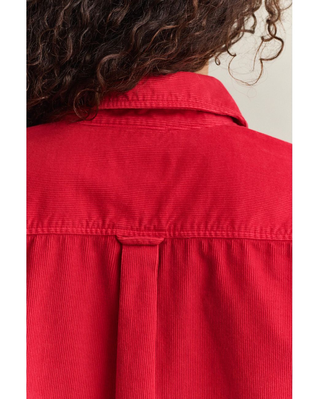 Gant Red Relaxed Corduroy Shirt Ruby