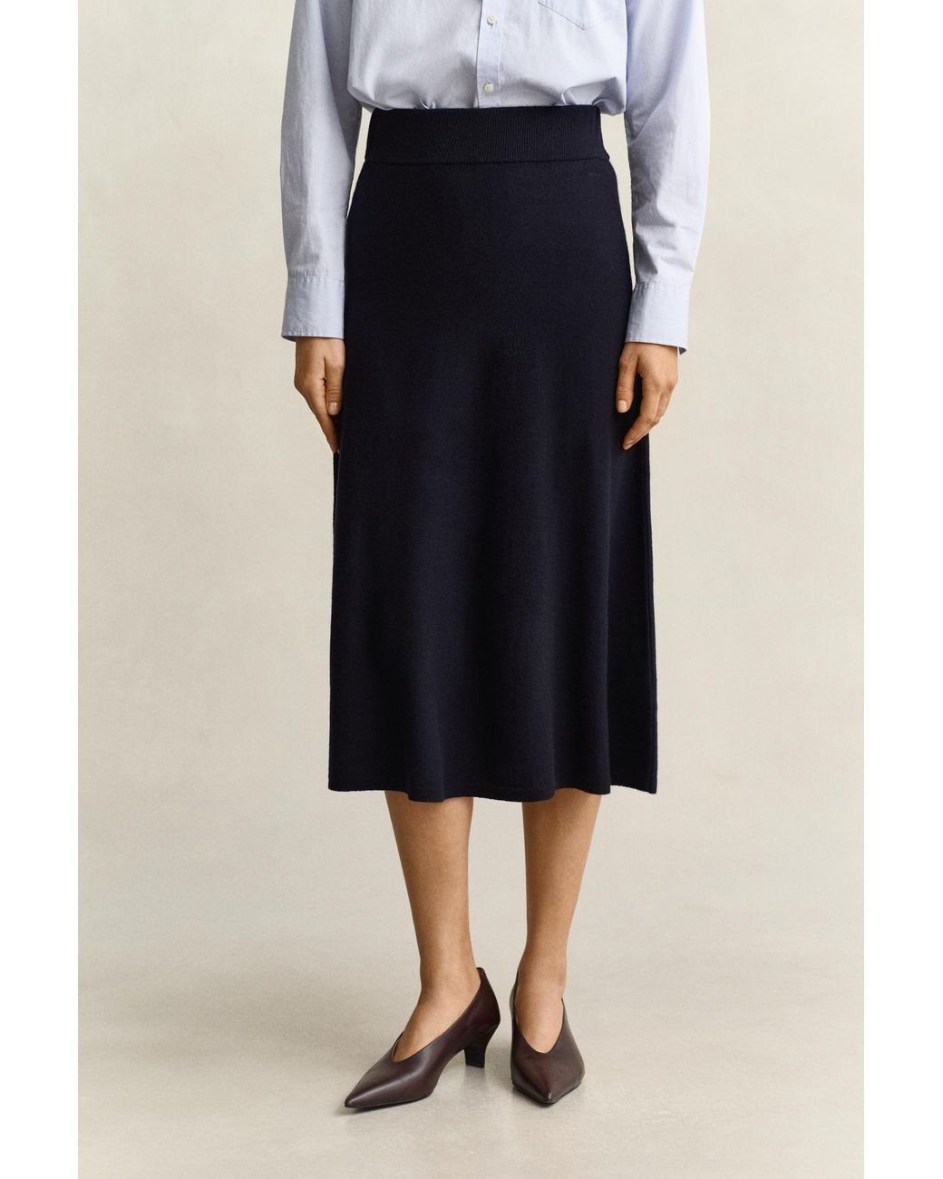 Gant Blue Superfine Lambswool Skirt