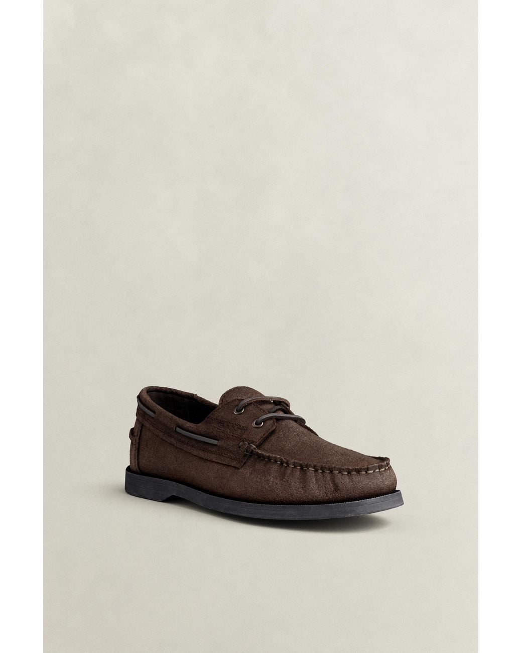 Gant Brown Yardport Suede Boat Shoes Dark for men