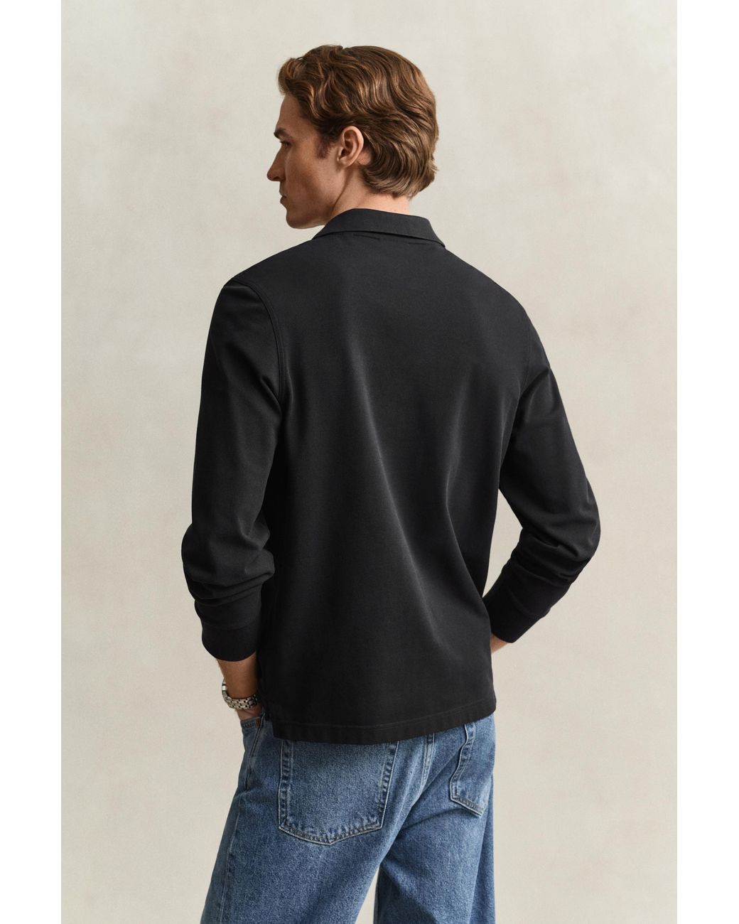 Gant Black Shield Piqué Rugger for men