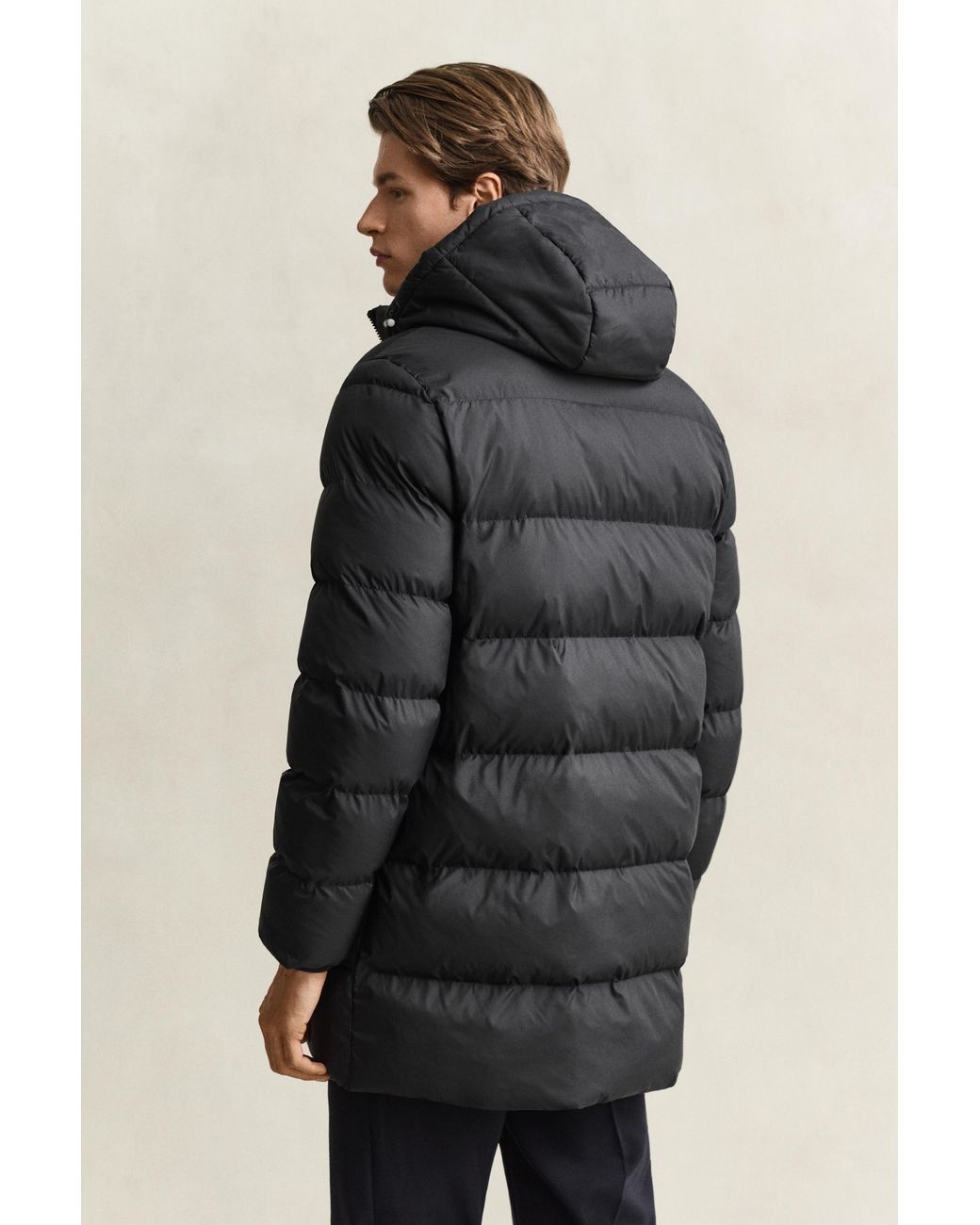 Gant Black Active Cloud Mid Length Jacket for men