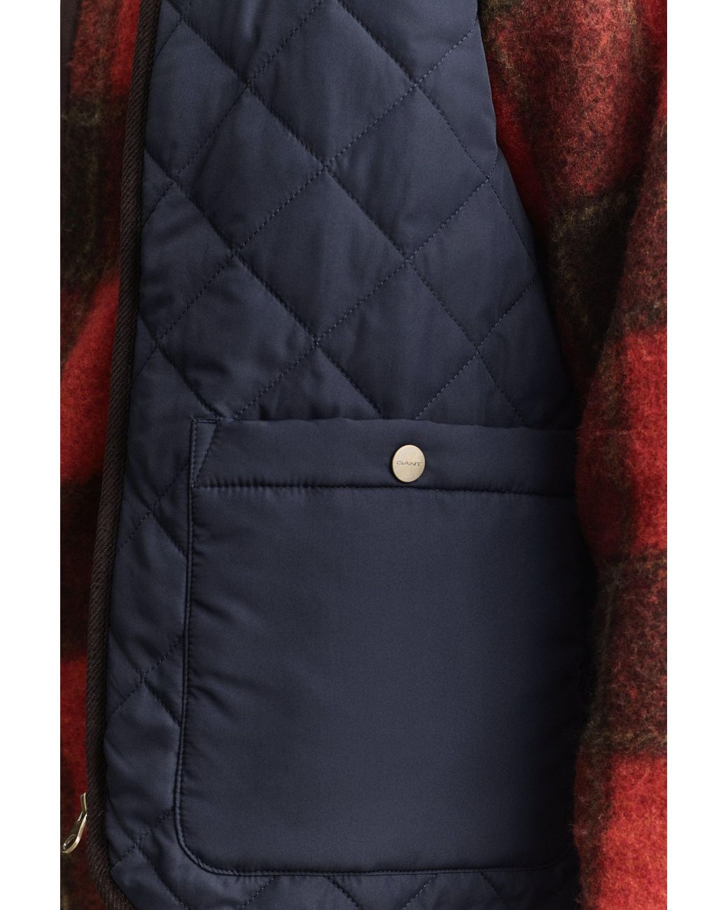 Gant Blue Waxed Double Decker Jacket Evening for men