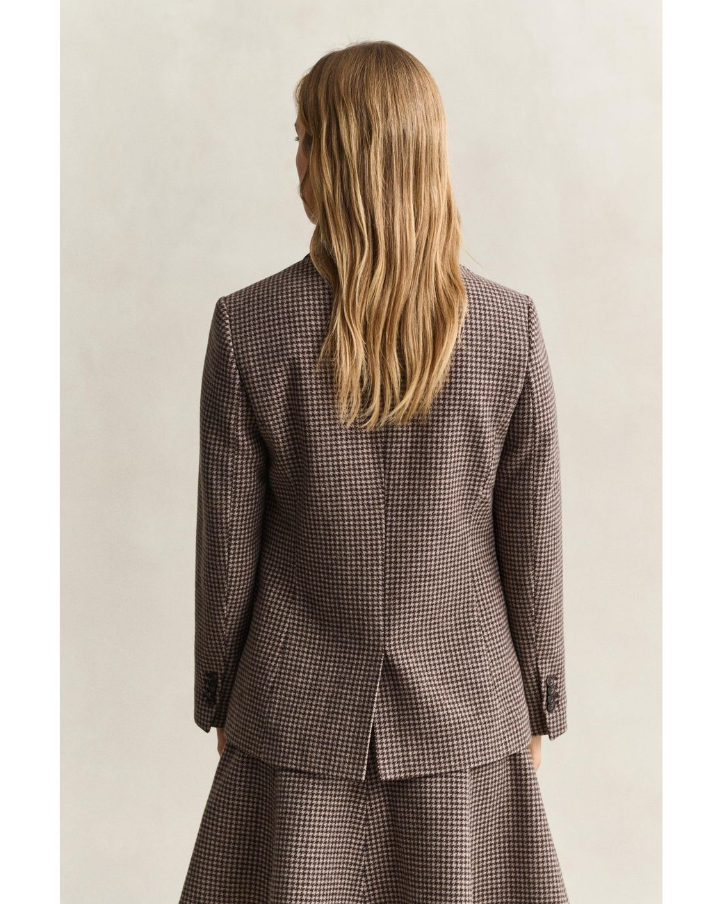 Gant Brown Houndstooth Blazer