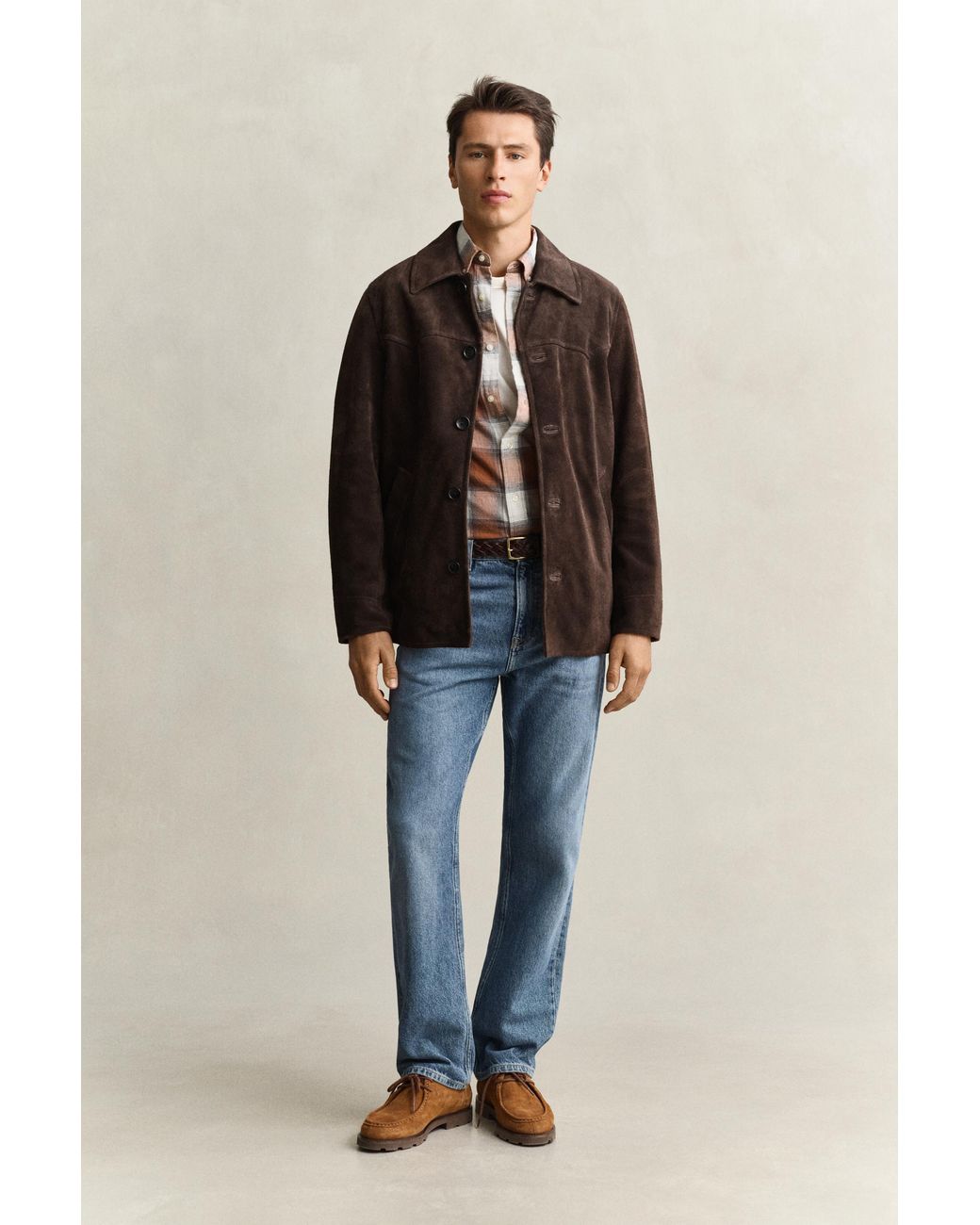 Gant Blue Checked Windblown Flannel Shirt for men
