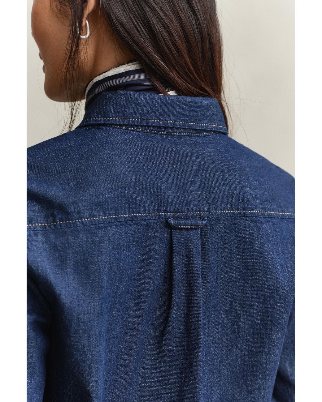 Gant Blue Denim Shirt Dark Raw