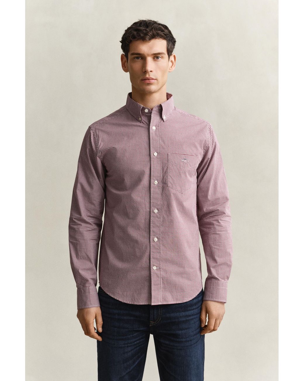 Gant Multicolor Gingham Classic Poplin Shirt for men
