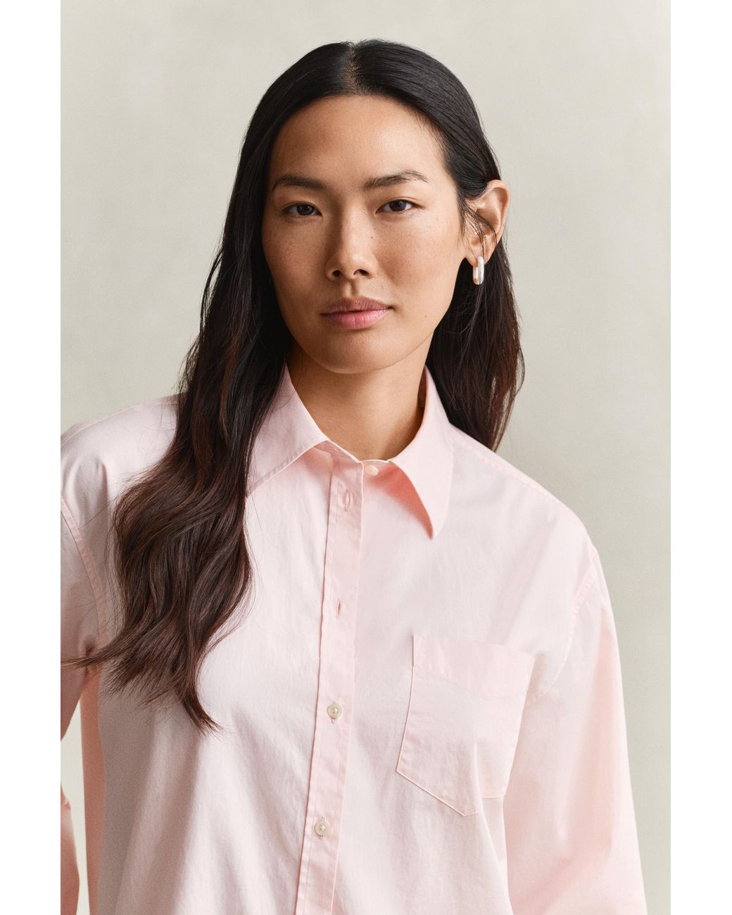 Gant Natural Wide Sleeve Classic Poplin Shirt