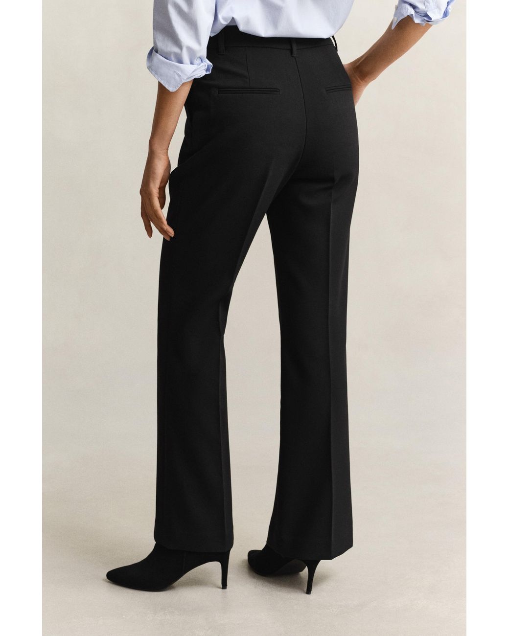 Gant Black Slim Flared Slacks