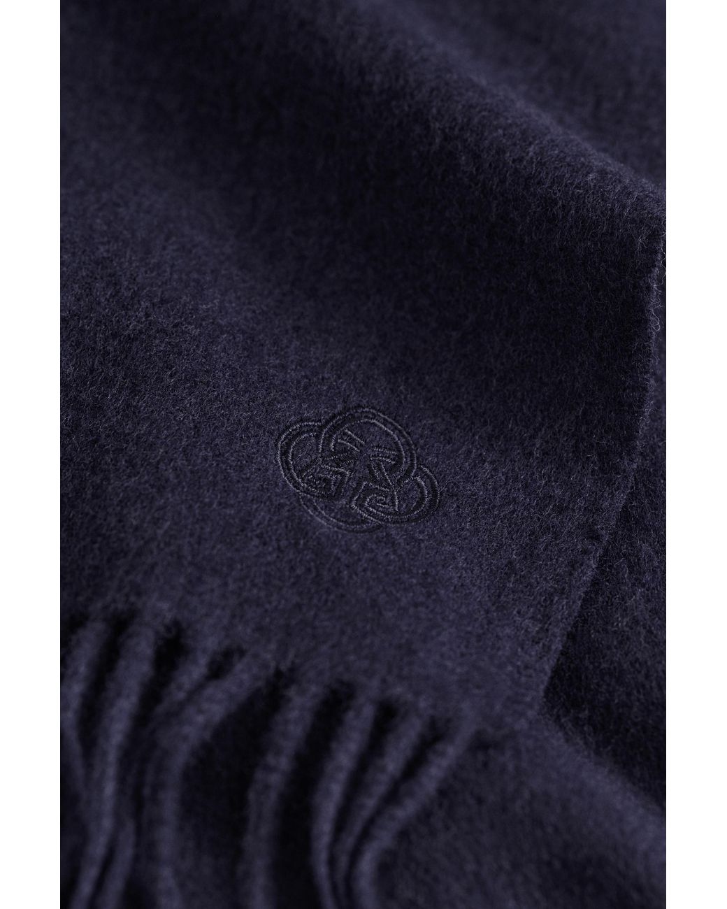 Gant Blue Woven Wool Scarf Evening