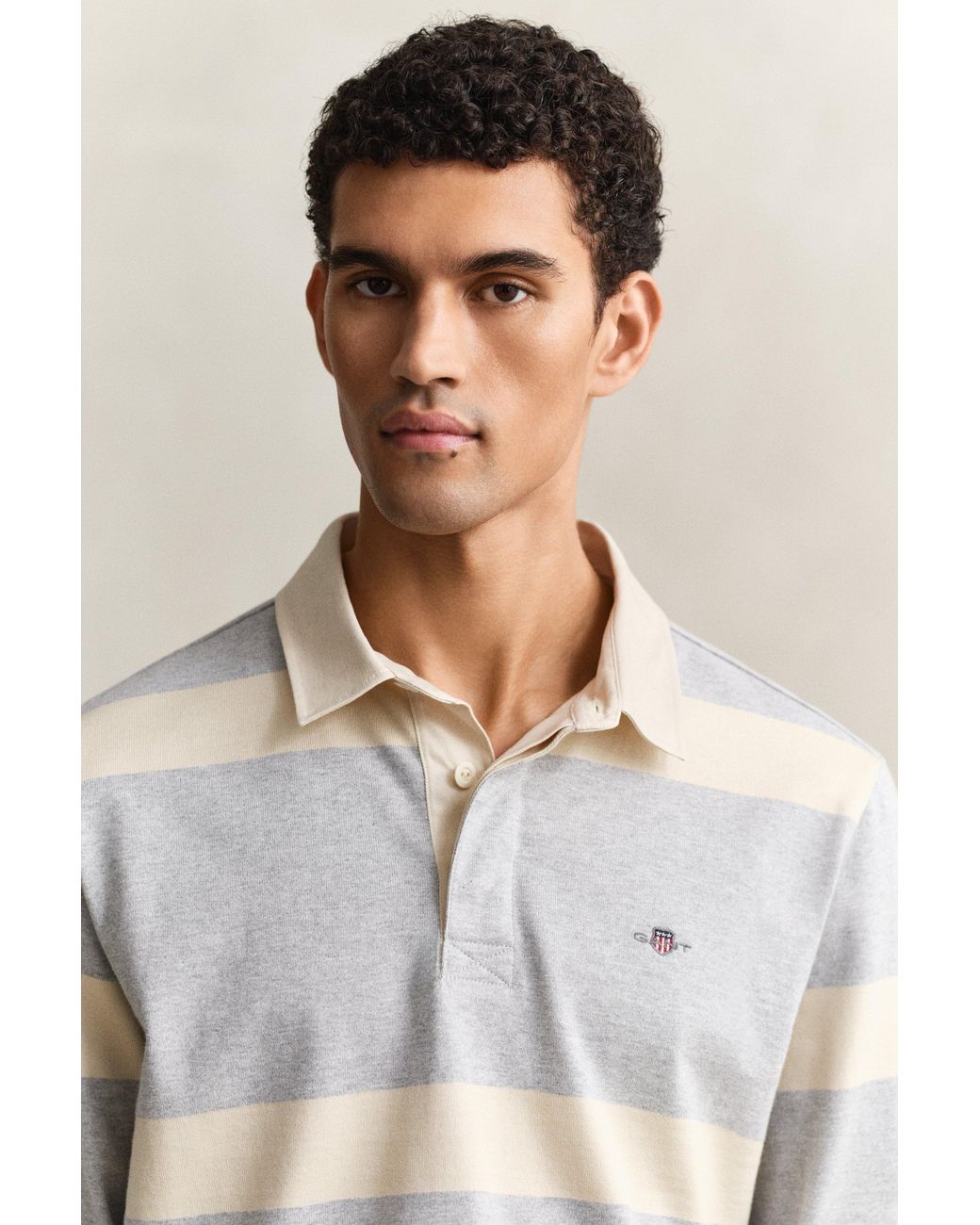 Gant Gray Striped Rugger Melange for men