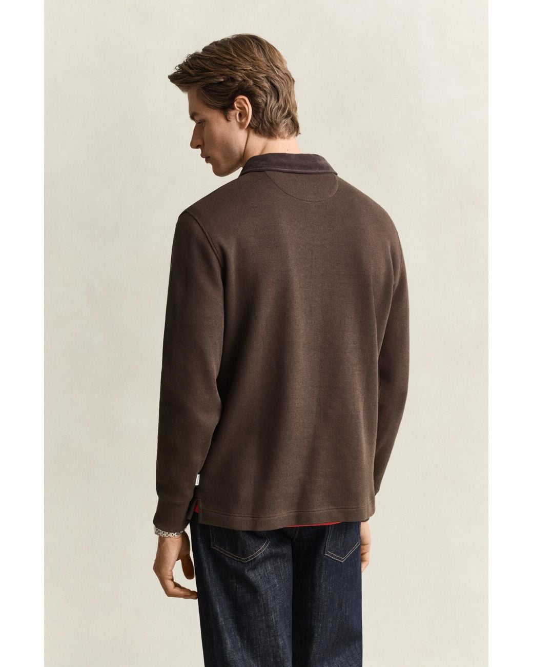 Gant Brown Half Zip Rugger for men