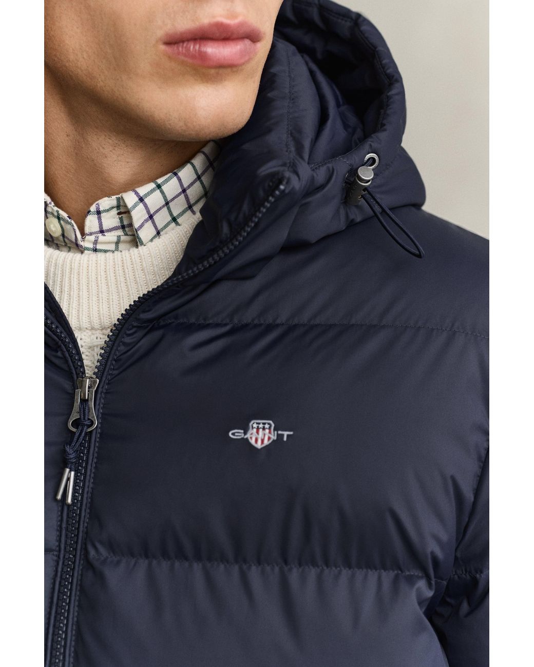 Gant Blue Active Cloud Mid Length Jacket Evening for men