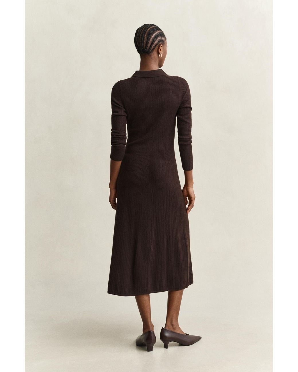 Gant Natural Cable Knit Dress Deep