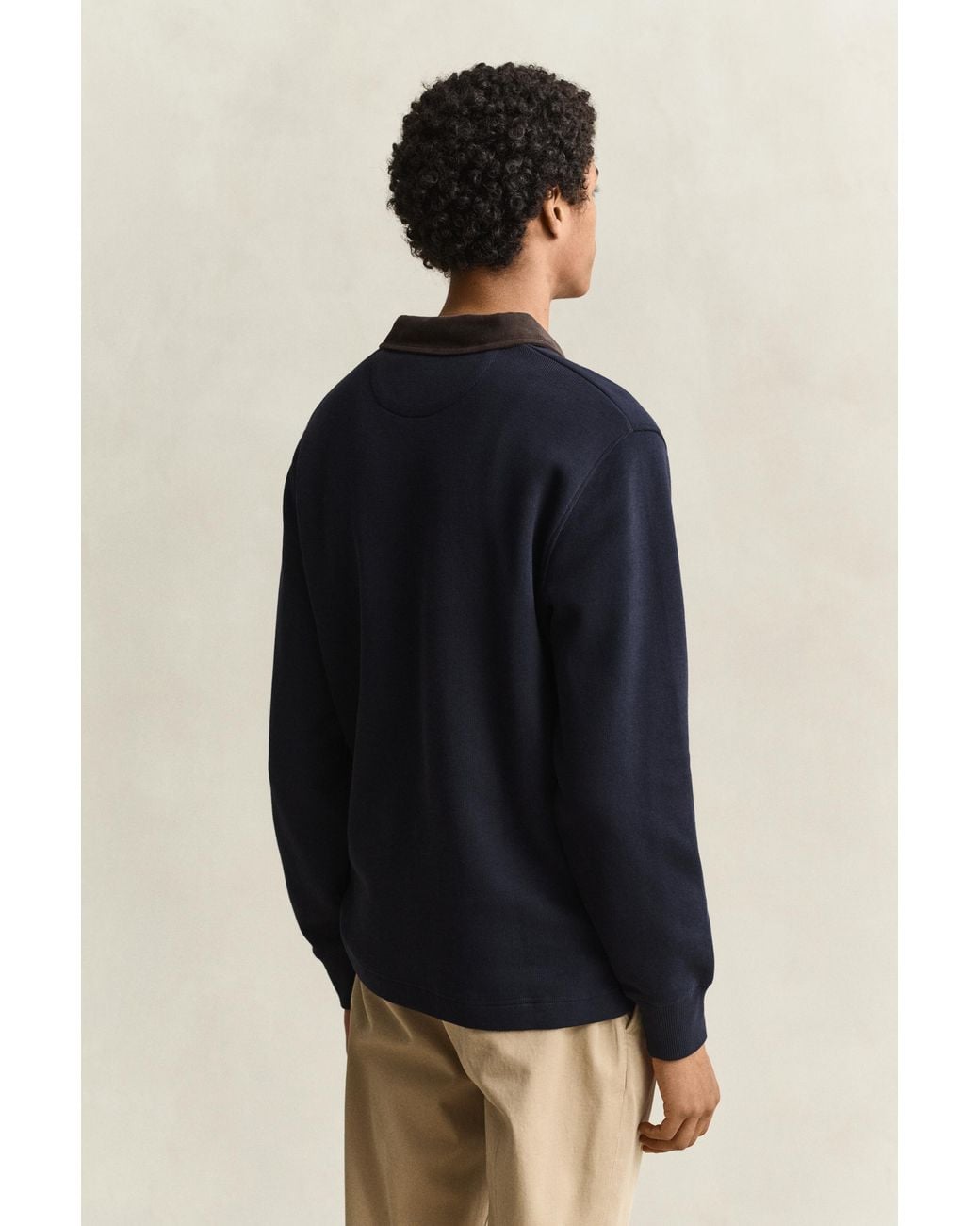 Gant Blue Half Zip Rugger Evening for men