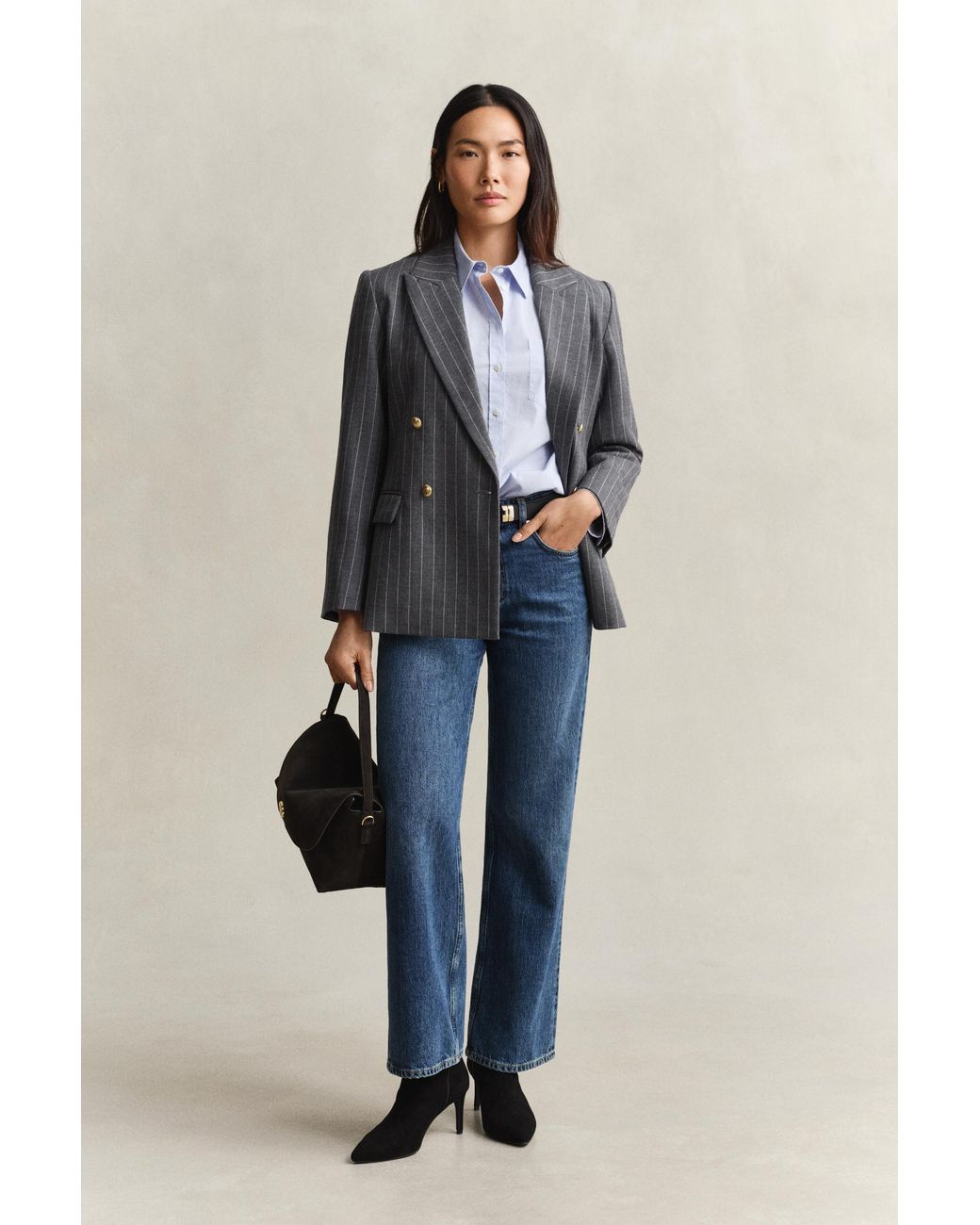 Gant Blue Relaxed Fit Classic Poplin Shirt