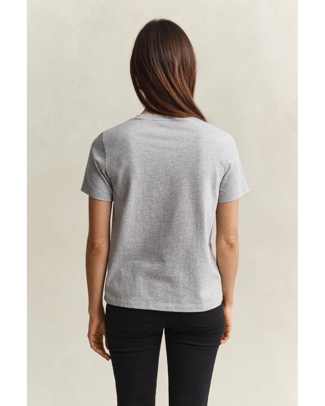 Gant Gray Graphic T-Shirt Melange
