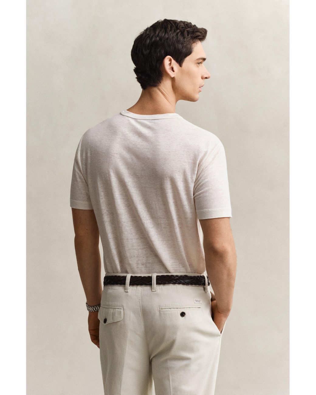 Gant Natural Linen T-Shirt for men