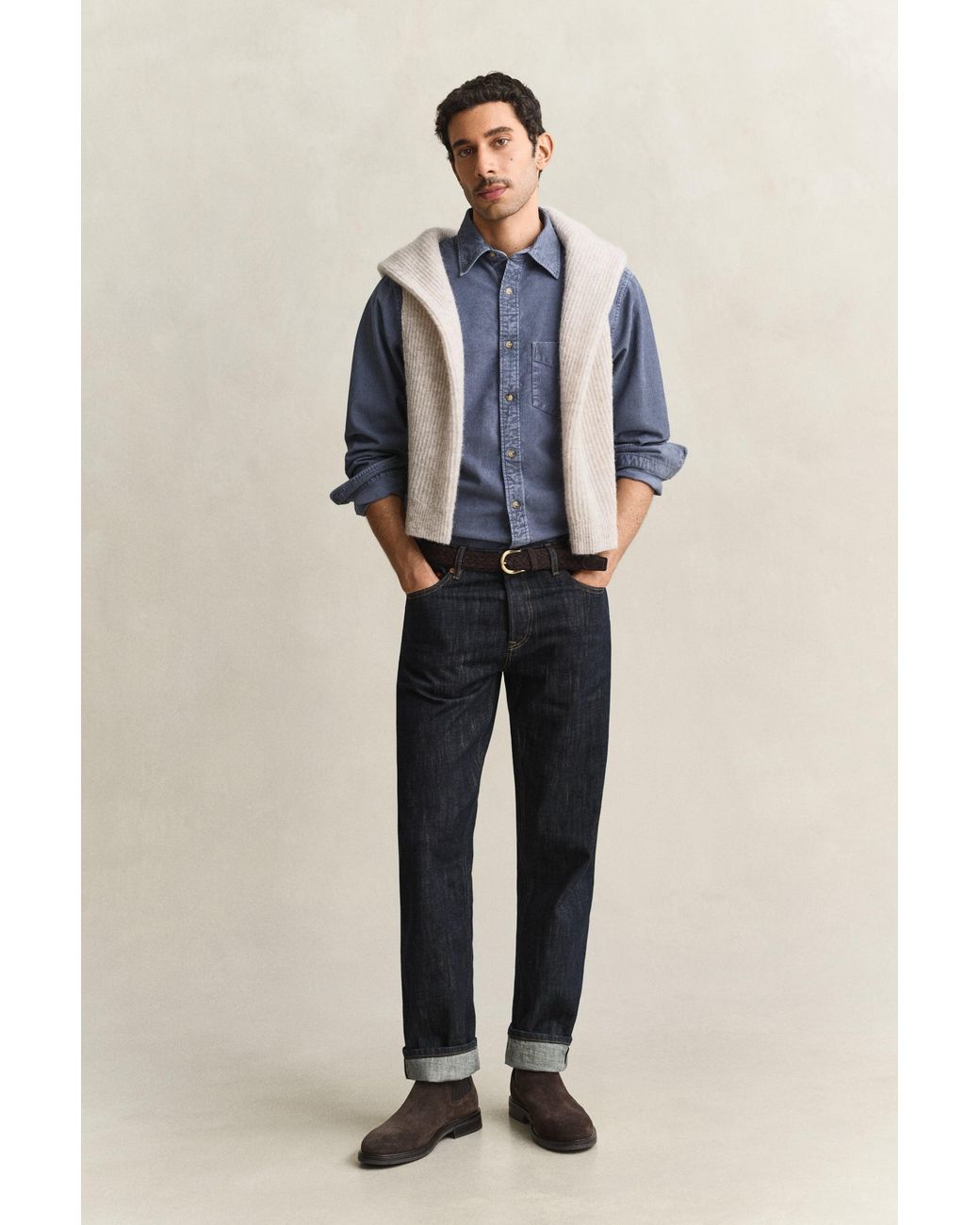 Gant Blue Corduroy Shirt for men