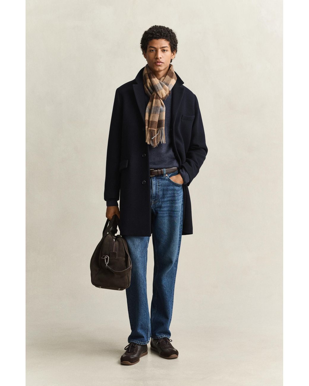 Gant Blue Wool Coat Evening for men