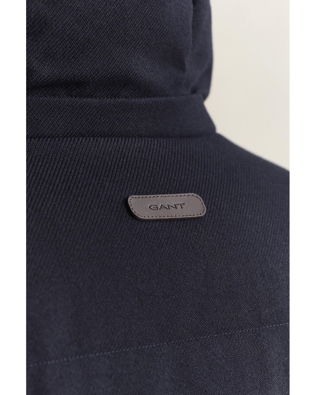 Gant Blue Flannel Down Mid Jacket Evening for men