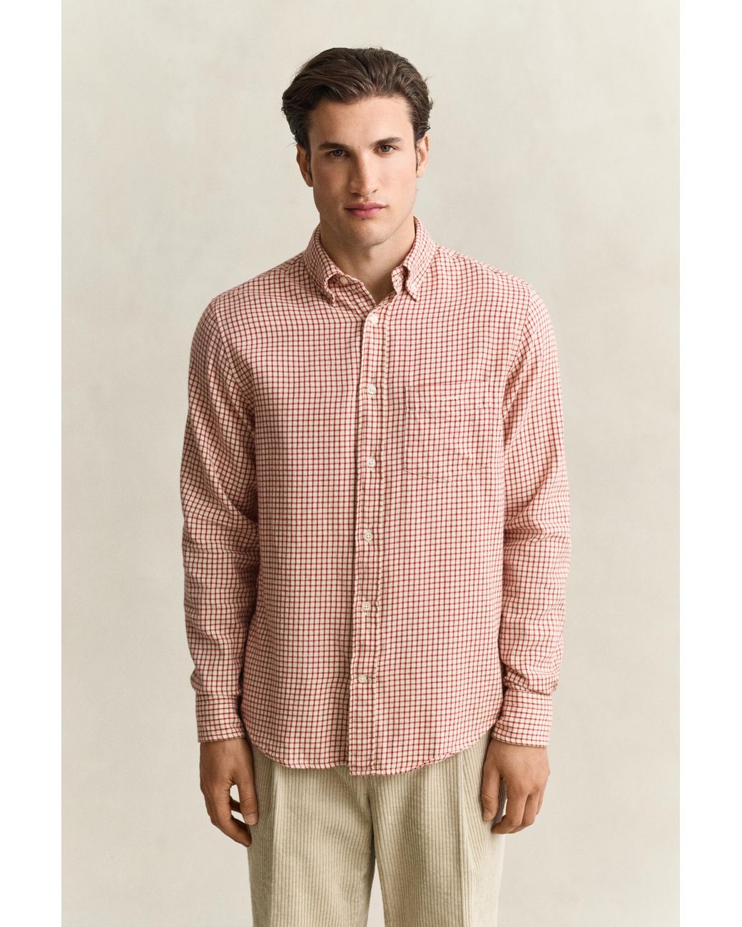 Gant Natural Checked Windblown Flannel Shirt for men