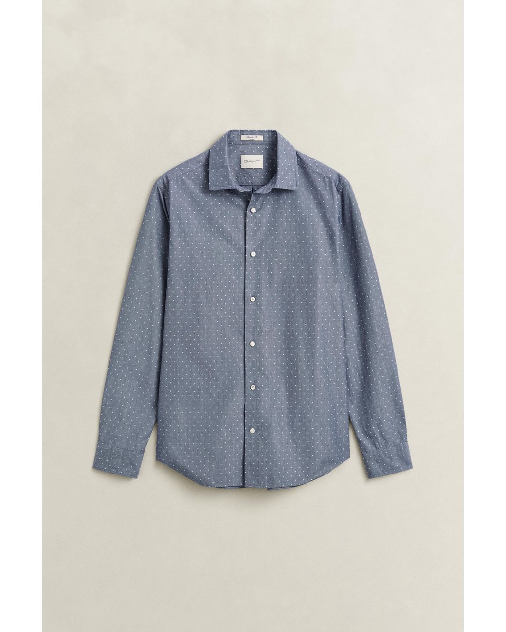 Gant Blue Fil Coupé Shirt Persian for men