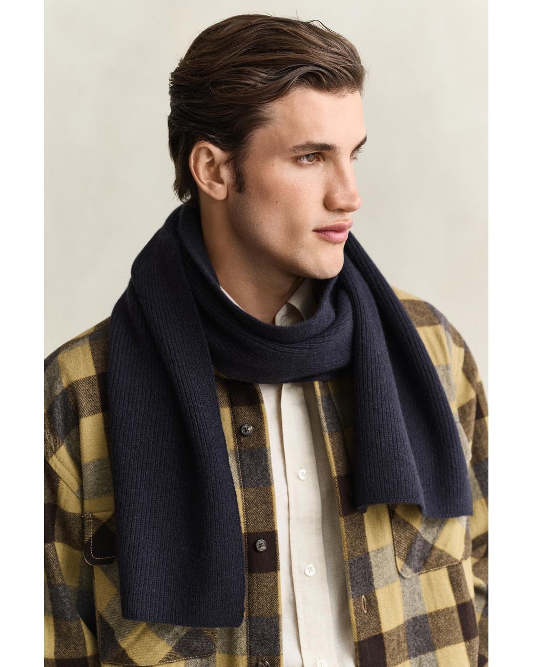 Gant Blue Cashmere Scarf Evening for men