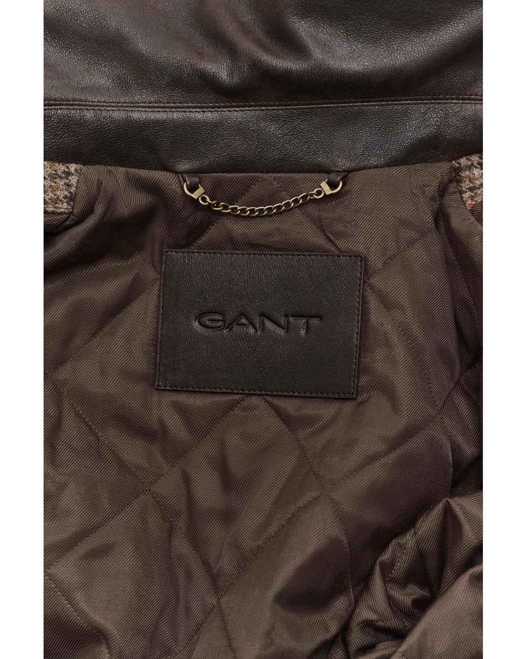 Gant Brown British Tweed Decker Jacket Dark Moss for men
