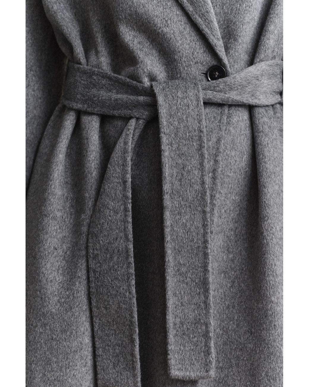Gant Gray Handstitched Belted Coat Charcoal Melange