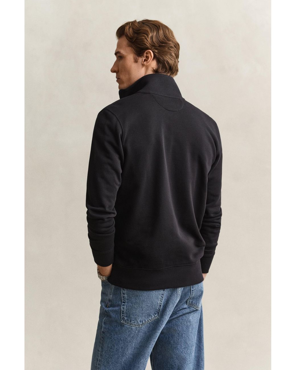 Gant Black Shield Zip Sweatshirt for men