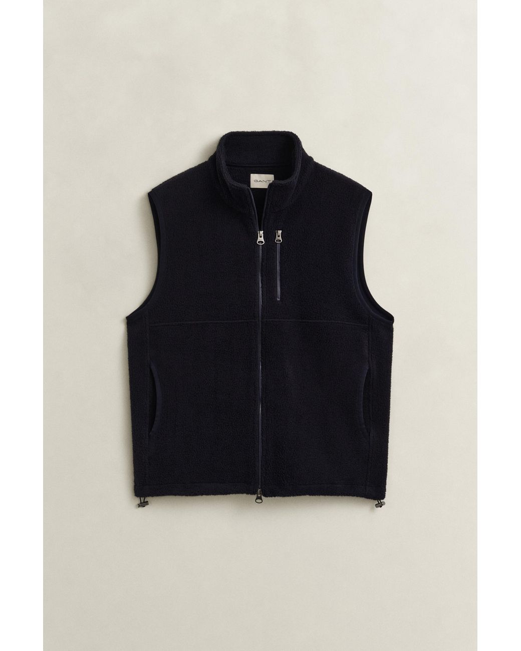 Gant Blue Fleece Vest Evening for men