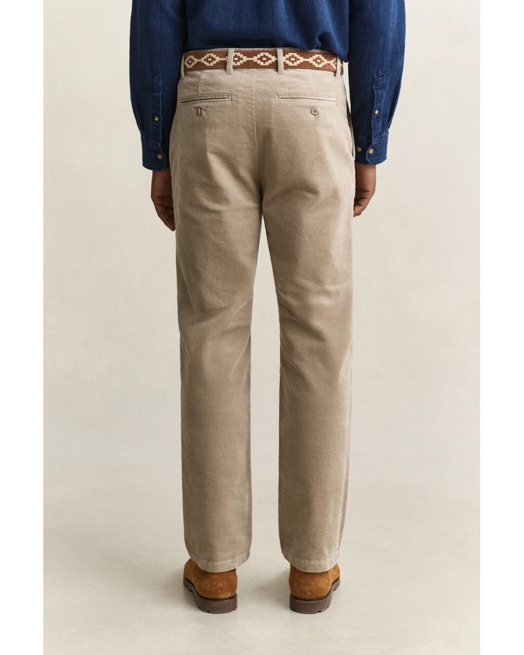 Gant Blue Regular Corduroy Chinos for men