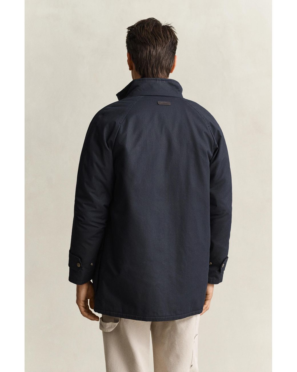 Gant Blue Waxed Double Decker Jacket Evening for men