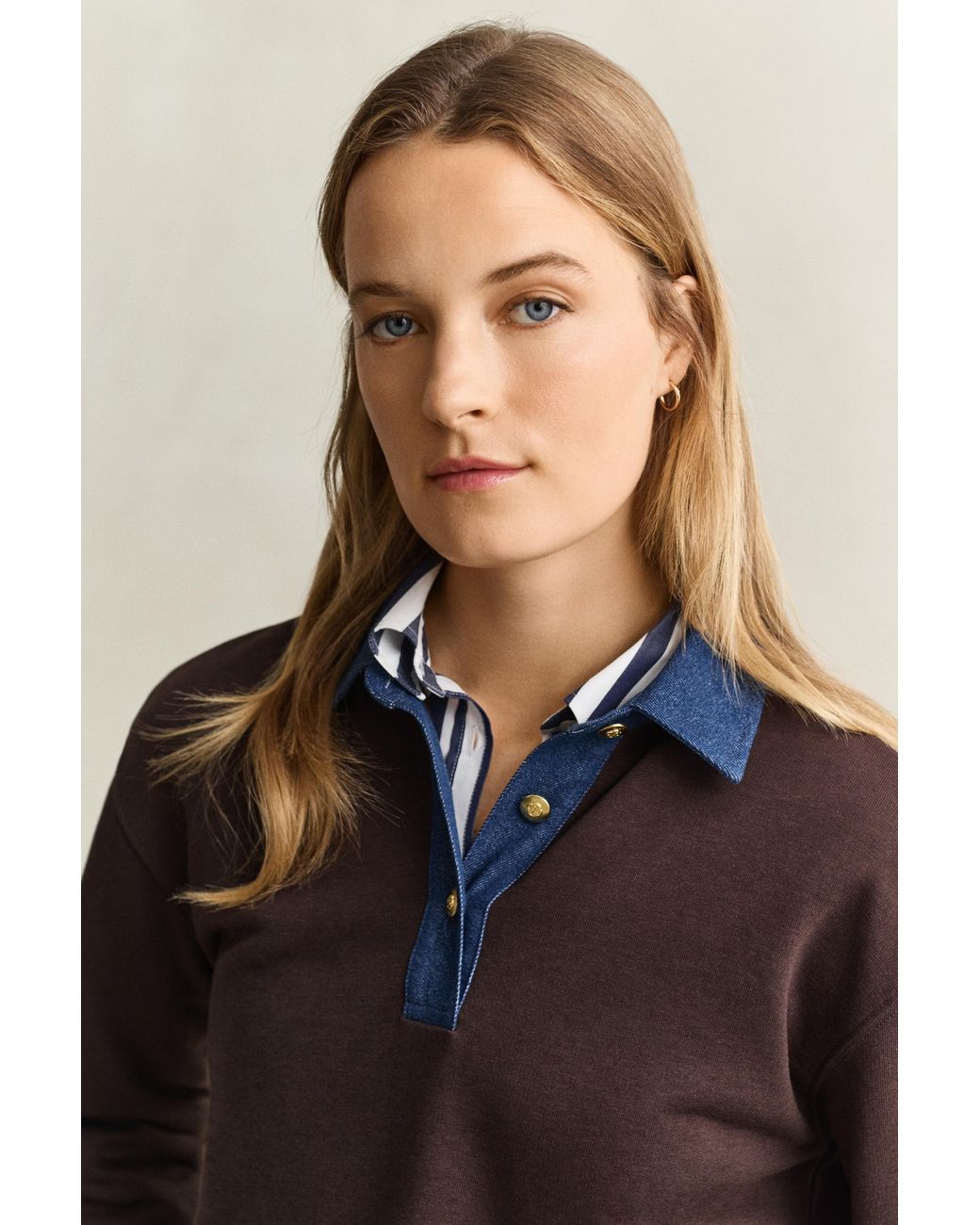 Gant Blue Denim Collared Heavy Rugger Deep