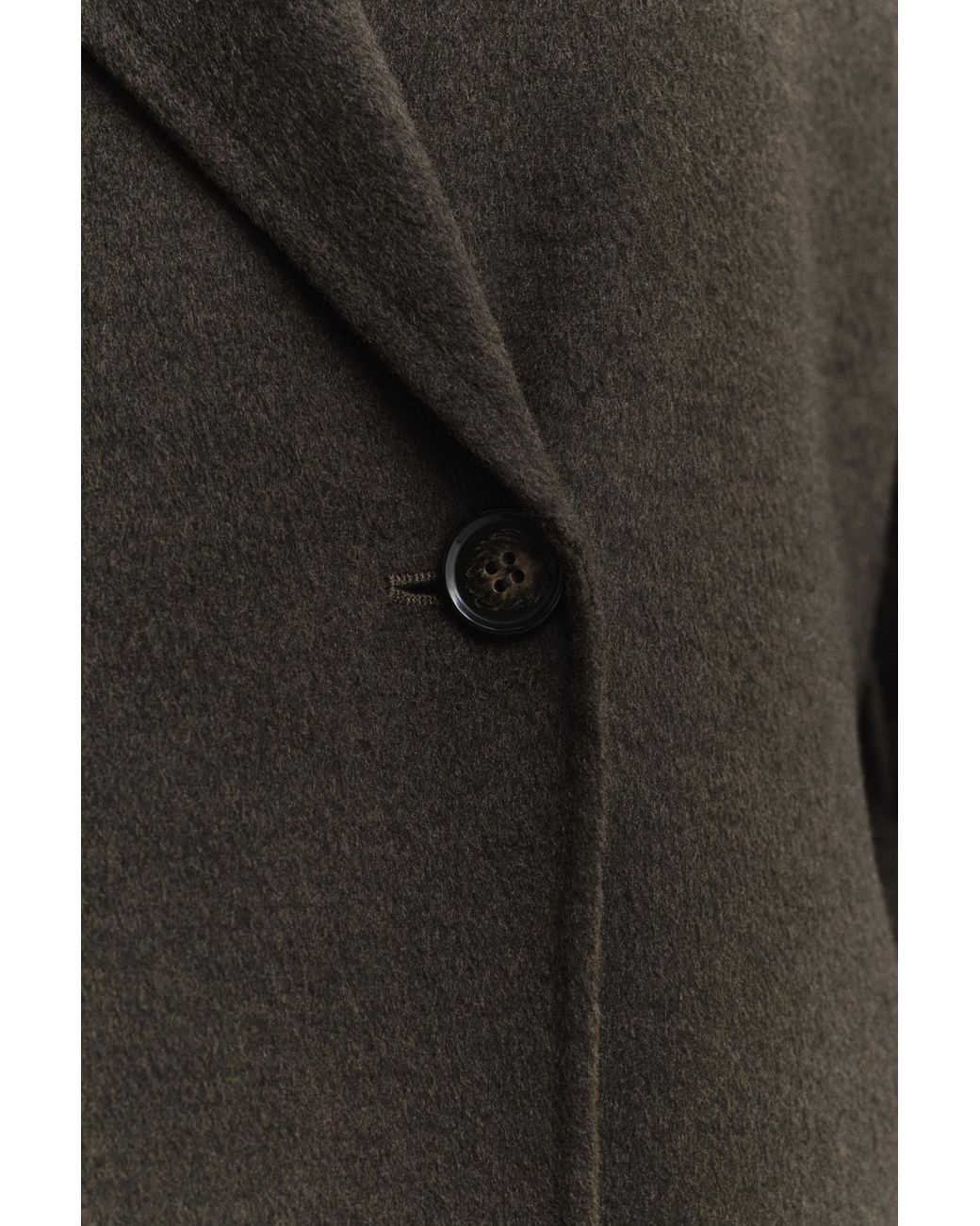 Gant Black Handstitched Belted Coat Dark Moss