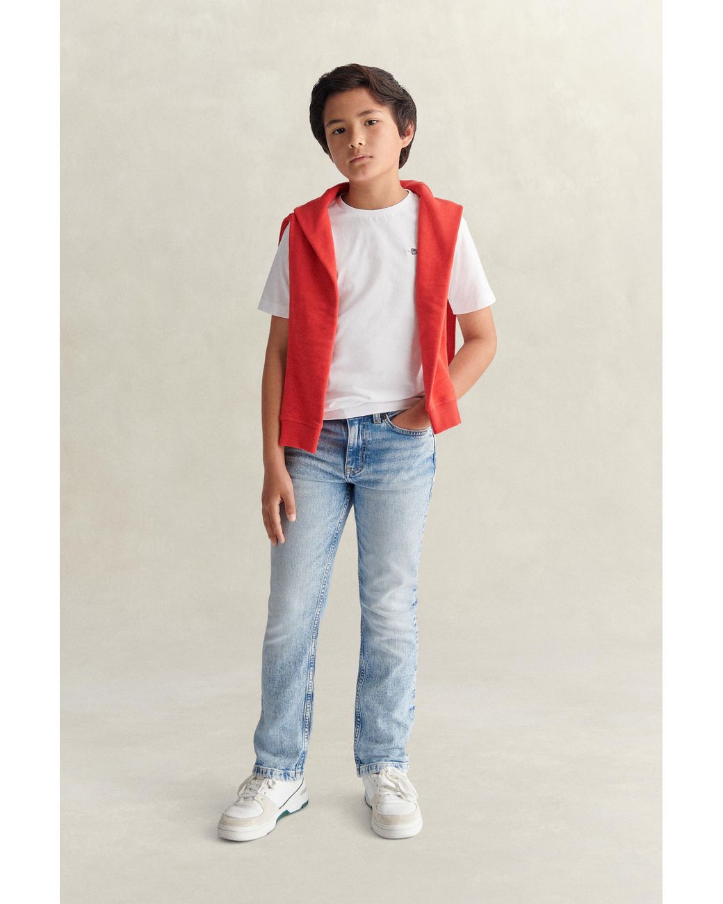 Gant Blue Teens Teen Boys Straight Fit Jeans for men