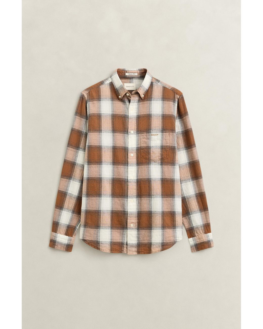 Gant Blue Checked Windblown Flannel Shirt for men