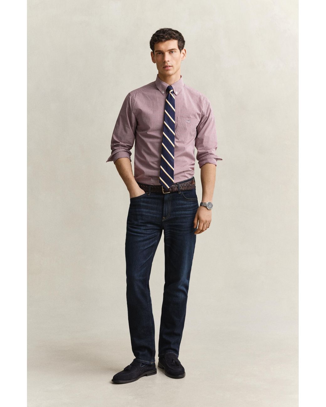 Gant Multicolor Gingham Classic Poplin Shirt for men