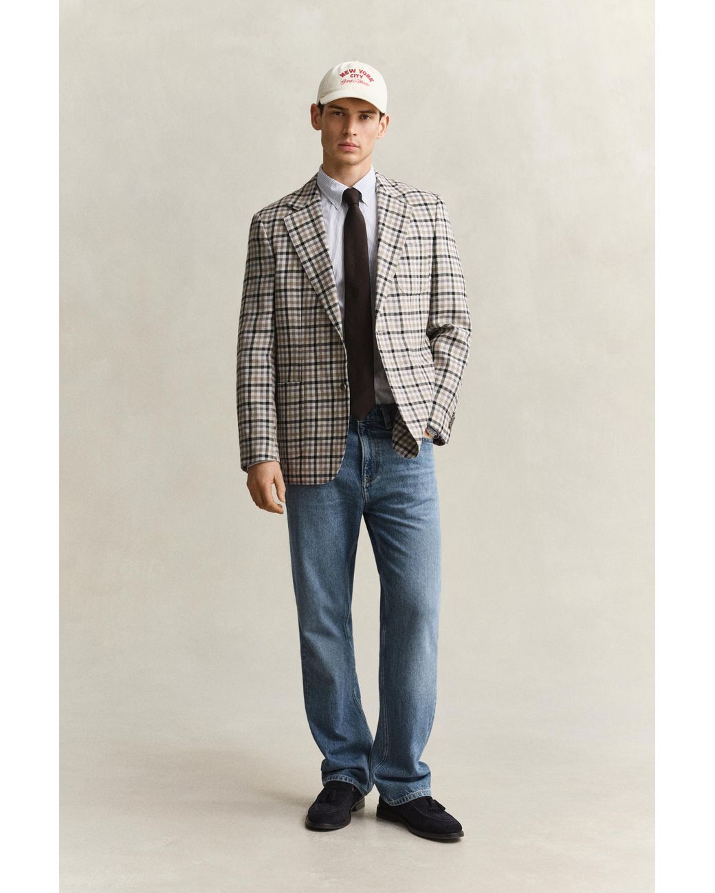 Gant Blue Classic Regular Striped Poplin Shirt for men