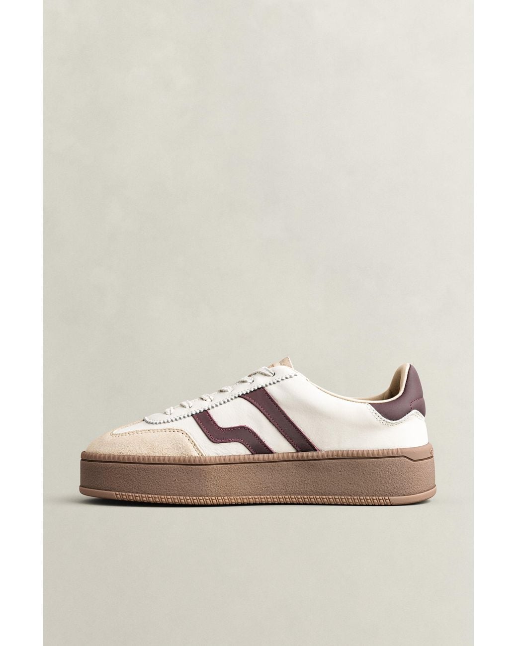 Gant White Cuzmani Leather Sneakers Eggshell