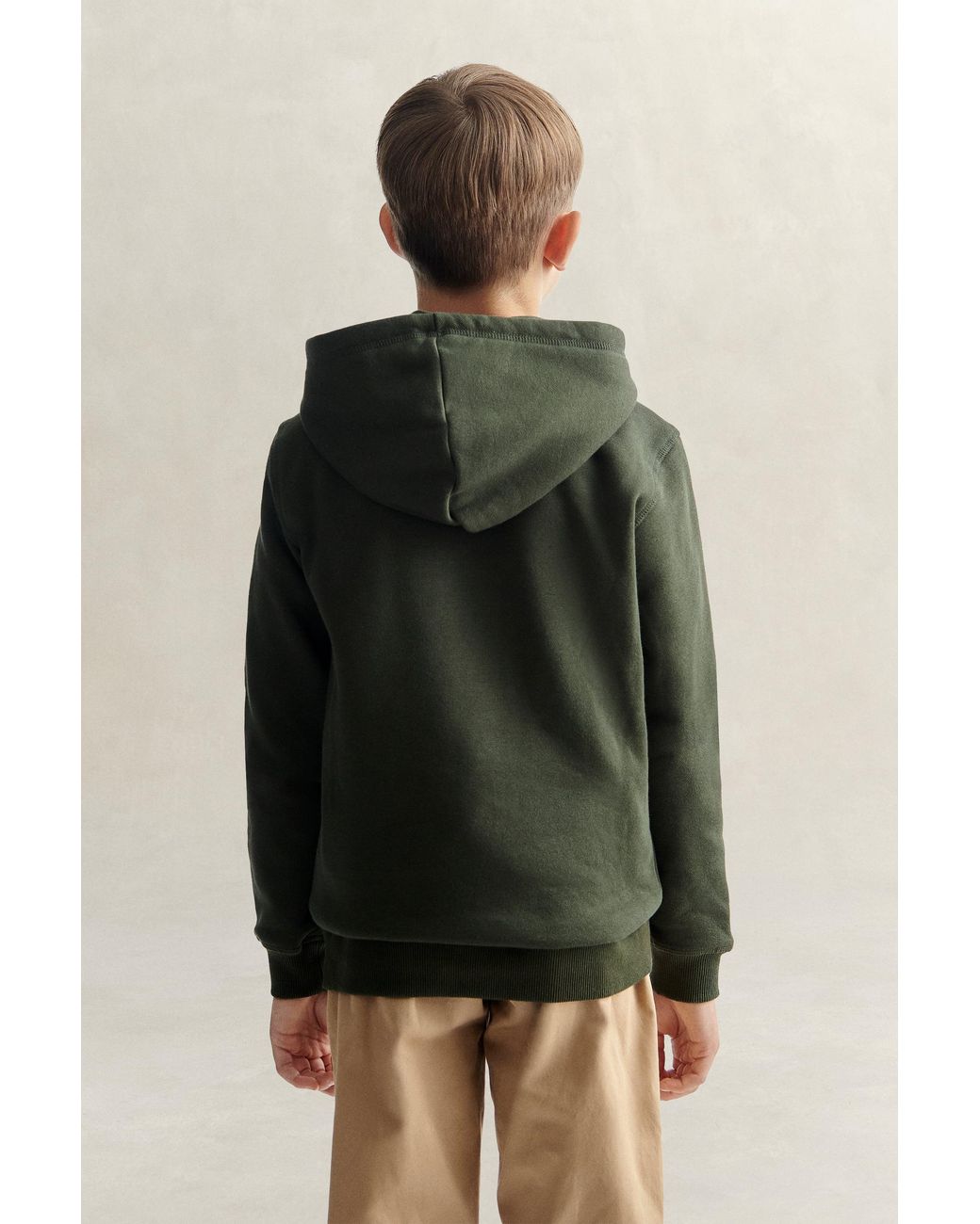 Gant Black Teens Teen Boys Collegiate Hoodie Dark Moss for men