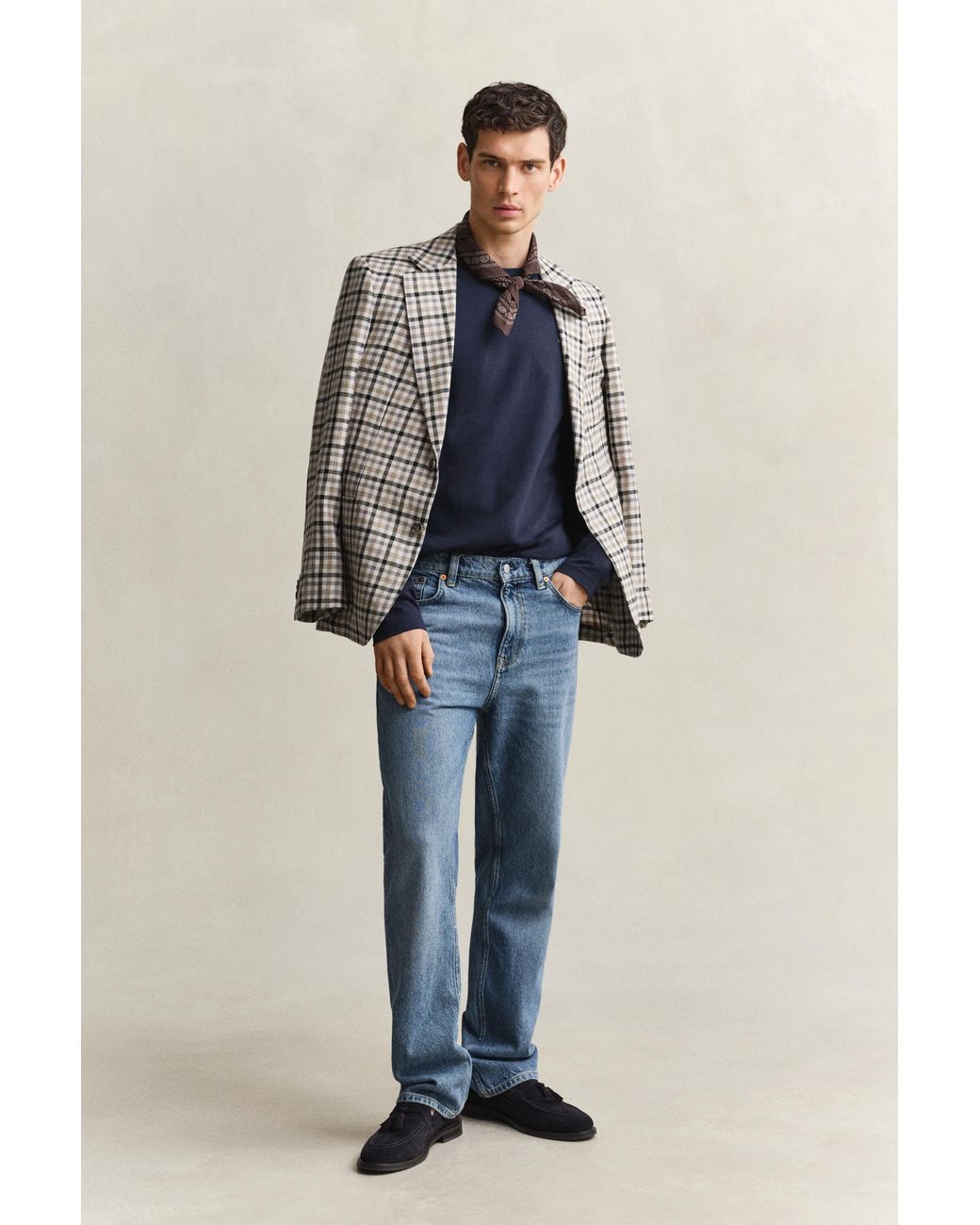 Gant Blue Shield Long Sleeve T-Shirt for men