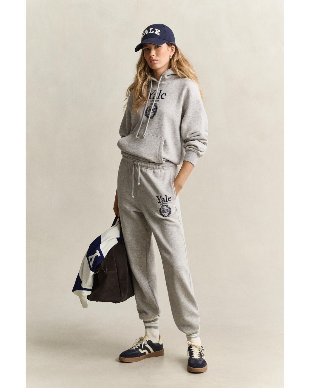 Gant Gray X Yale Graphic Sweatpants Melange