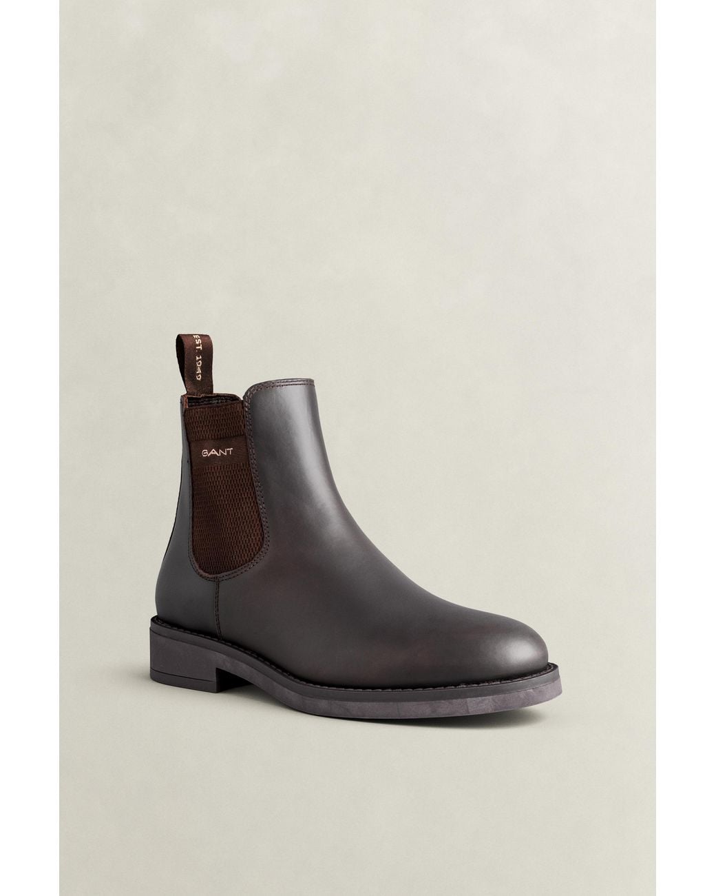 Gant Brown Prepdale Leather Chelsea Boots Dark for men