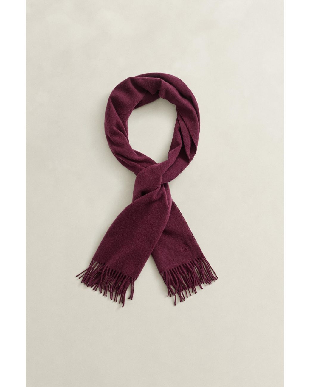 Gant Purple Woven Wool Scarf
